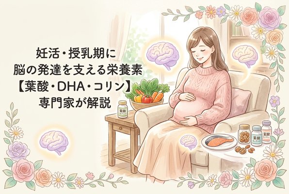 妊活・授乳期に脳の発達を支える栄養素【葉酸・DHA・コリン】専門家が解説