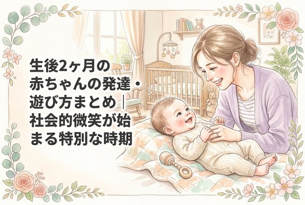 生後2ヶ月の赤ちゃんの発達・遊び方まとめ｜社会的微笑が始まる特別な時期