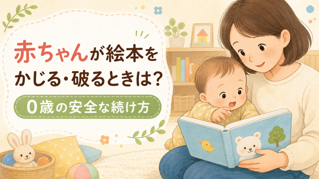 赤ちゃんが絵本をすぐめくって破れそうなときは？0歳のいっしょにめくる読み聞かせ