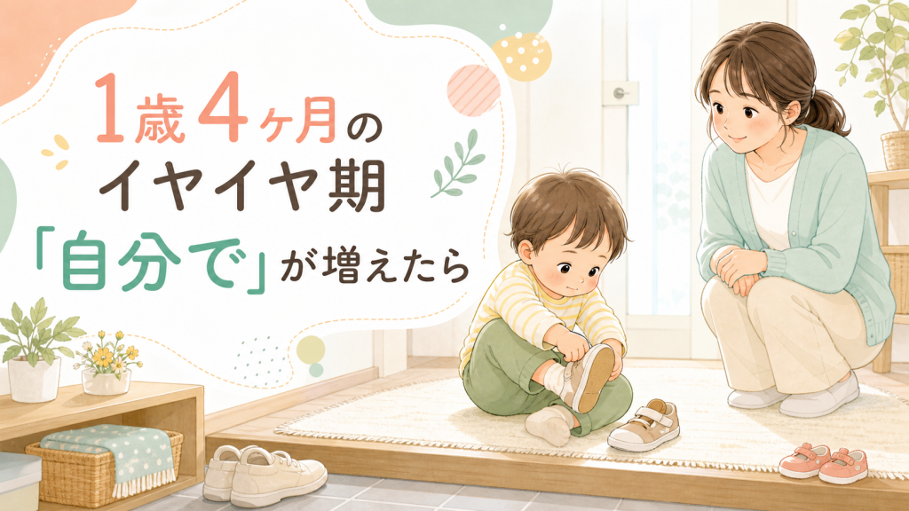 1歳4ヶ月のイヤイヤ期？「自分で」が増えたときの受け止め方と相談目安