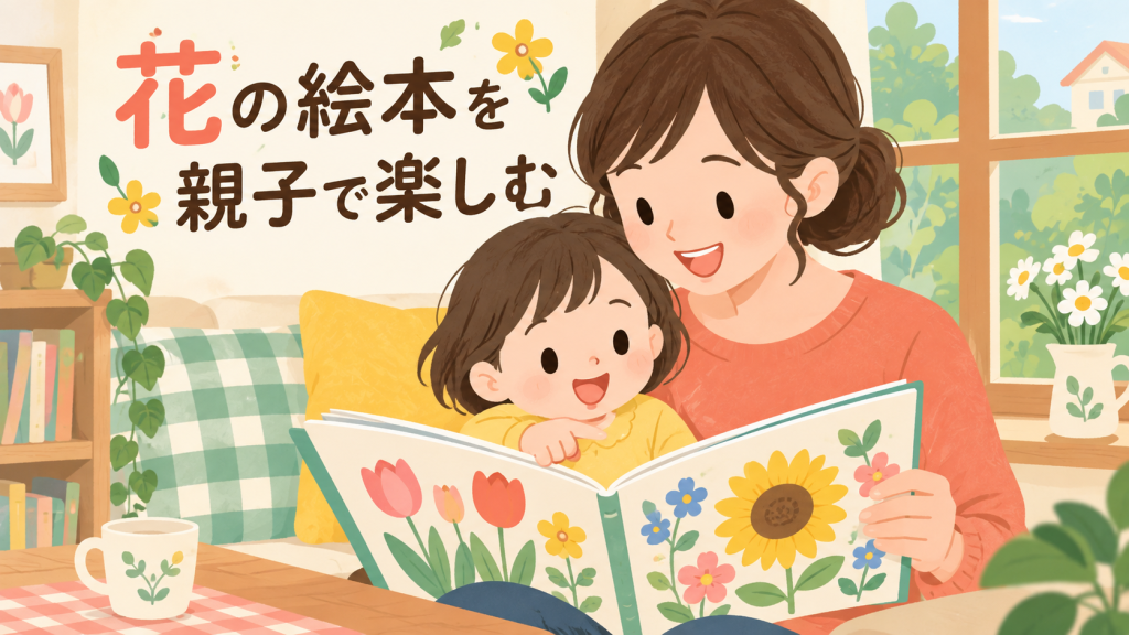 花の絵本のあとにできる遊び｜親子で色や形を見つける