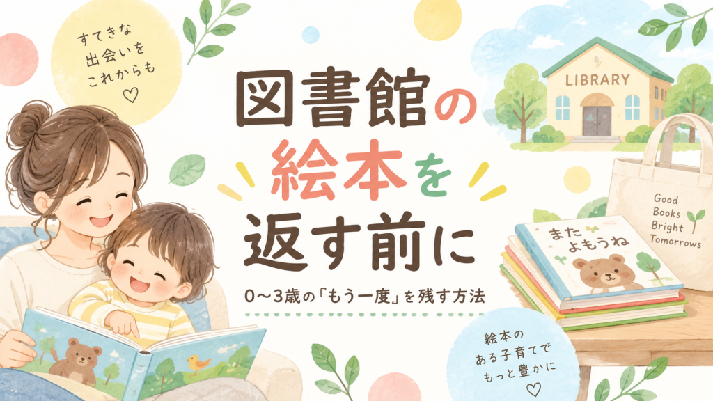 図書館の絵本を返す前にすること｜0〜3歳の『もう一度読みたい』を残す方法