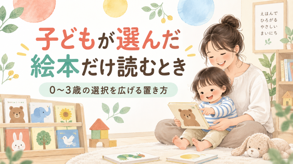 子どもが選んだ絵本だけ読むとき｜0〜3歳の選択を広げる置き方