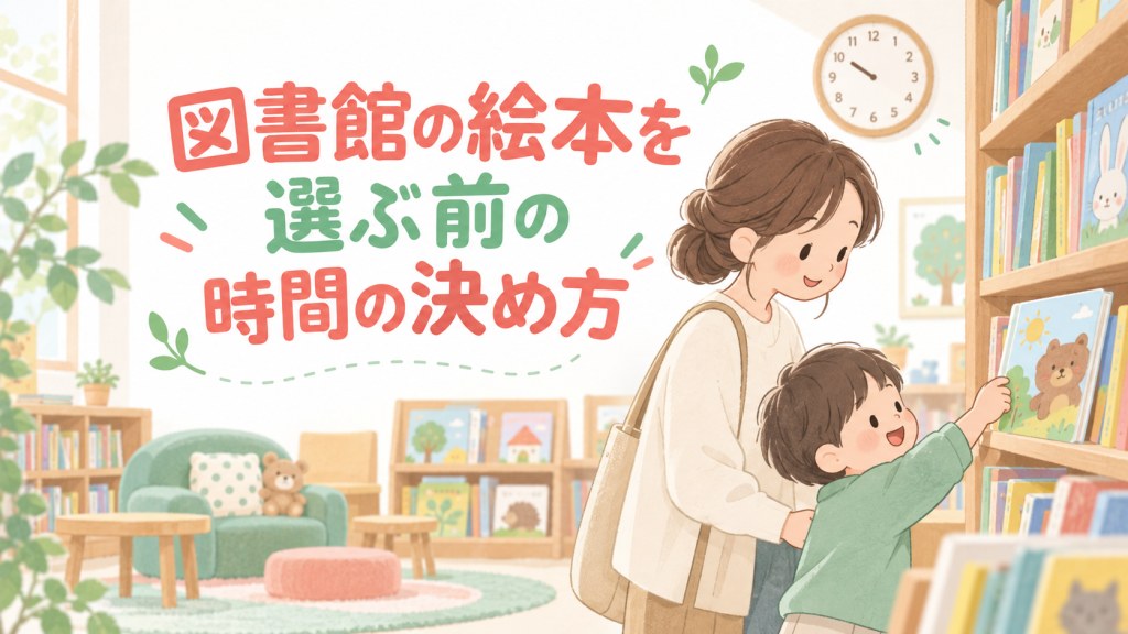 図書館の絵本を選ぶ前の時間の決め方
