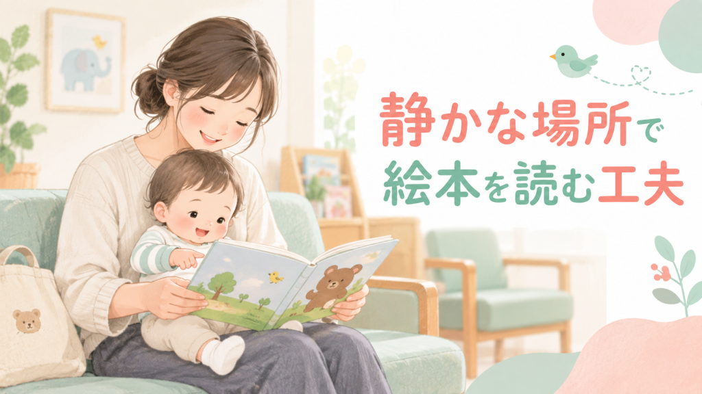 静かな場所で絵本を読む工夫