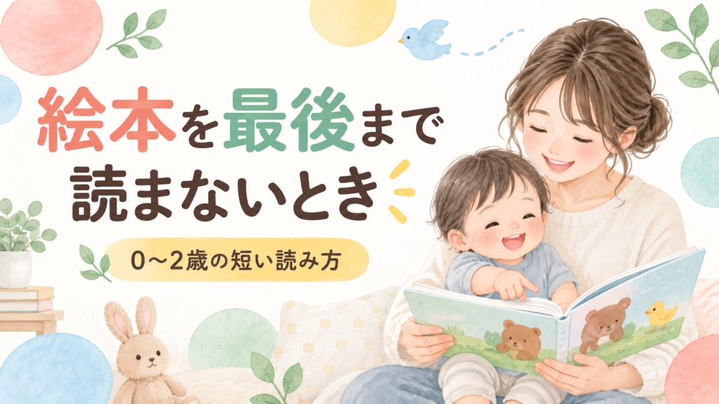 絵本を最後まで読まないときは？0〜2歳の短い読み方と声かけ